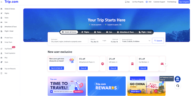 Trip.com (携程国际版)